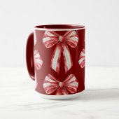 White Peppermint Bows Tasse (Vorderseite Links)