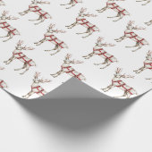 White Peppermint Hirsch Geschenkpapier (Ecke)