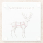 White Peppermint Hirsch Glasuntersetzer (Rückseite)