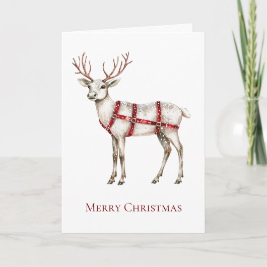 White Peppermint Hirsch Karte (Vorderseite)