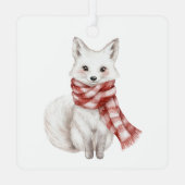 White Peppermint Hirsch Ornament Aus Metall (Rückseite)