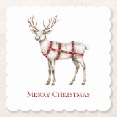 White Peppermint Hirsch Untersetzer (Vorderseite)