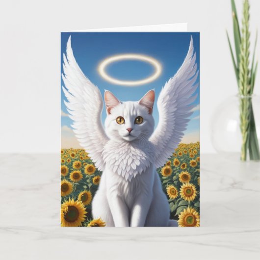 White Persian Angel Karte (Vorderseite)