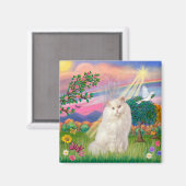 White Persian Cat - Cloud Angel Magnet (Vorderseite/Rückseite)