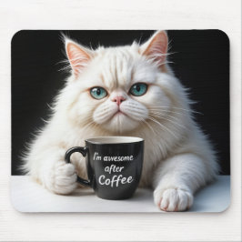 White Persian Cat Spaß Mousepad
