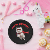 White Persian Cat Superhero Pappteller (Party)