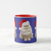 White Persian Christmas Mug Tasse (Zentrum)