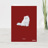 White Persian Cone Feiertagskarte (Rückseite)