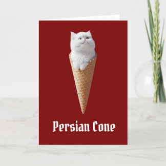 White Persian Cone Feiertagskarte