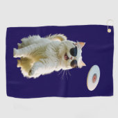 White Persian Disc Golfer Golfhandtuch (Horizontal)