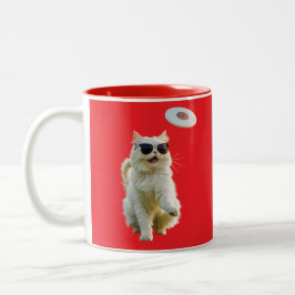 White Persian Disk Golf Zweifarbige Tasse