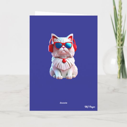 White Persian Rocker Karte (Rückseite)