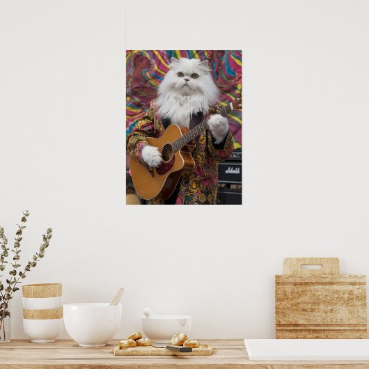 White Persian Rocker Poster (Küche)
