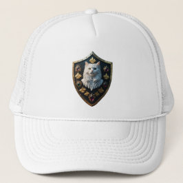 White Persian Shield Baseball Cap Truckerkappe