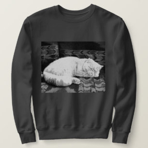 White Persian Sleeping Cat Sweatshirt
