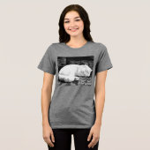 White Persian Sleeping Cat Tri-Blend Shirt (Vorderseite voll)