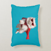 White Persian Superhero Dekokissen (Vorderseite(Vertikal))