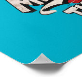 White Persian Superhero Poster (Ecke)