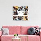 White Personalisiert 8 Foto Collage Mother Family Leinwanddruck (Insitu (Wohnzimmer))