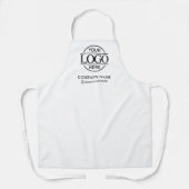 White Personalized Apron with Logo Custom Uniform Schürze (Vorderseite)
