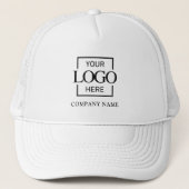 White Personalized Company Logo Promotional Work Truckerkappe (Vorderseite)