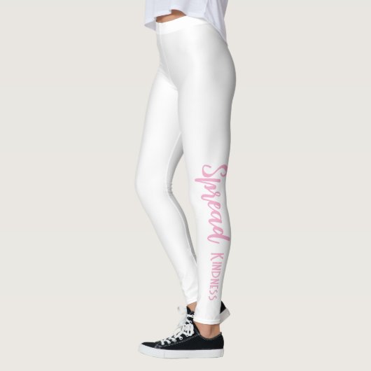 White Personalized Leggings Spread Kindness (Links)