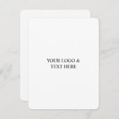 White Personalized – Your Logo & Text Here (Vorne/Hinten)