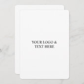 White Personalized – Your Logo & Text Here (Vorne/Hinten)