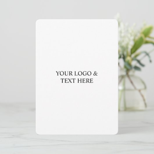 White Personalized – Your Logo & Text Here (Stehend Vorderseite)