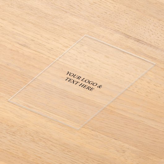 White Personalized – Your Logo & Text Here Acryleinladungen (Ablage )
