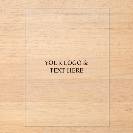 White Personalized – Your Logo & Text Here Acryleinladungen (Vorderseite)