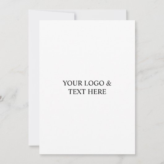White Personalized – Your Logo & Text Here Ankündigung (Vorderseite)