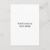 White Personalized – Your Logo & Text Here Begleitkarte (Vorderseite)