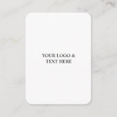 White Personalized – Your Logo & Text Here Begleitkarte (Vorderseite)