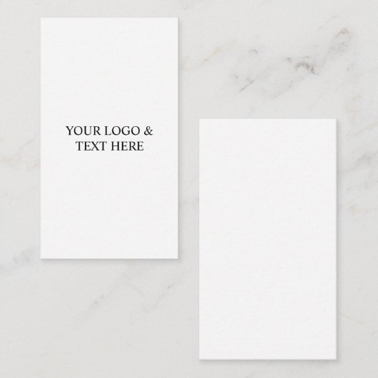 White Personalized – Your Logo & Text Here Begleitkarte (Vorne/Hinten)