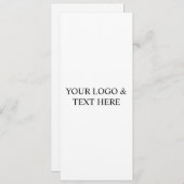 White Personalized – Your Logo & Text Here Einladung (Vorne/Hinten)