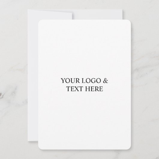 White Personalized – Your Logo & Text Here Einladung (Vorderseite)