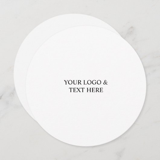 White Personalized – Your Logo & Text Here Einladung (Vorne/Hinten)