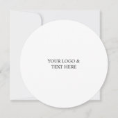 White Personalized – Your Logo & Text Here Einladung (Vorderseite)
