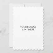 White Personalized – Your Logo & Text Here Einladung (Vorderseite)