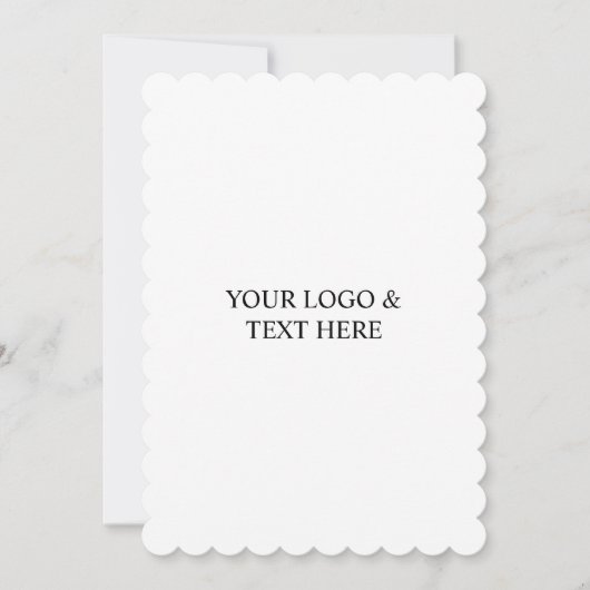 White Personalized – Your Logo & Text Here Einladung (Vorderseite)