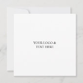 White Personalized – Your Logo & Text Here Einladung (Vorderseite)