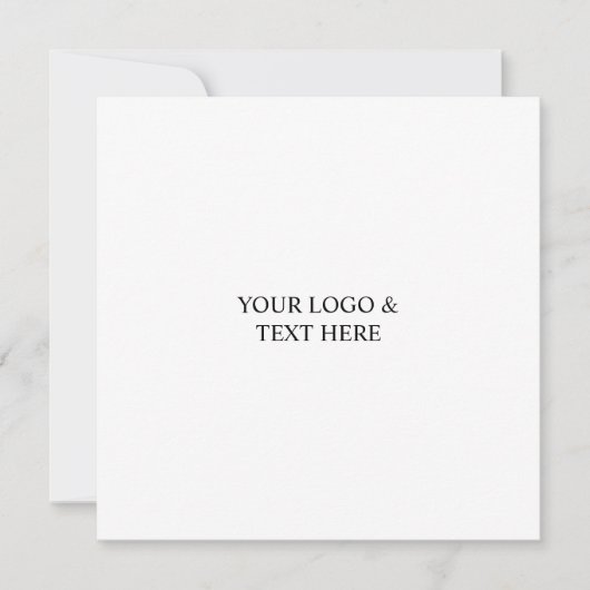 White Personalized – Your Logo & Text Here Einladung (Vorderseite)