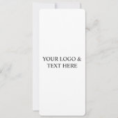 White Personalized – Your Logo & Text Here Einladung (Vorderseite)