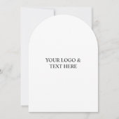 White Personalized – Your Logo & Text Here Einladung (Vorderseite)