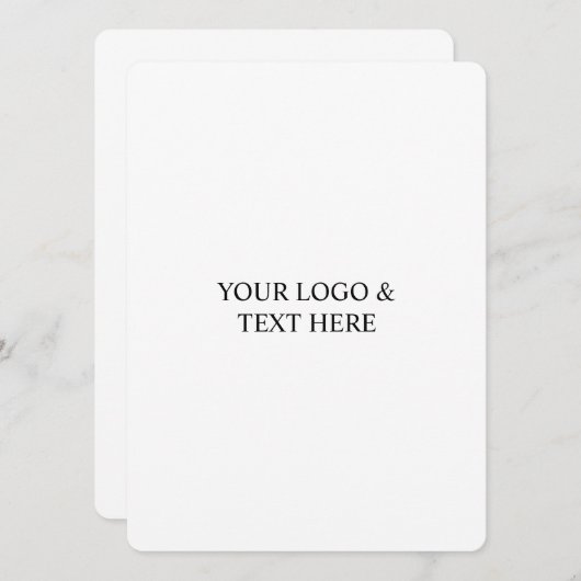 White Personalized – Your Logo & Text Here Einladung (Vorne/Hinten)
