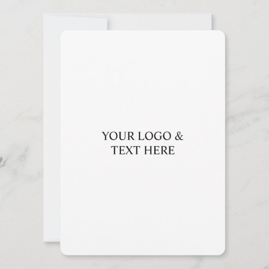White Personalized – Your Logo & Text Here Einladung (Vorderseite)