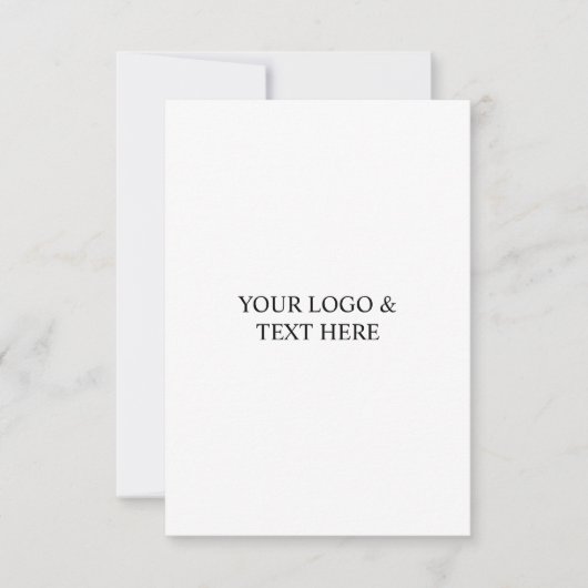 White Personalized – Your Logo & Text Here Einladung (Vorderseite)
