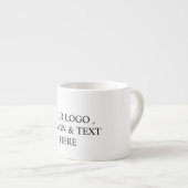 White Personalized – Your Logo & Text Here Espressotasse (Vorderseite Rechts)
