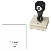 White Personalized – Your Logo & Text Here Gummistempel (Stempel)